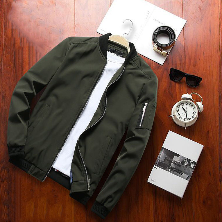 Men’s Slim Fit Premium Cotton Blend Jacket – Beige