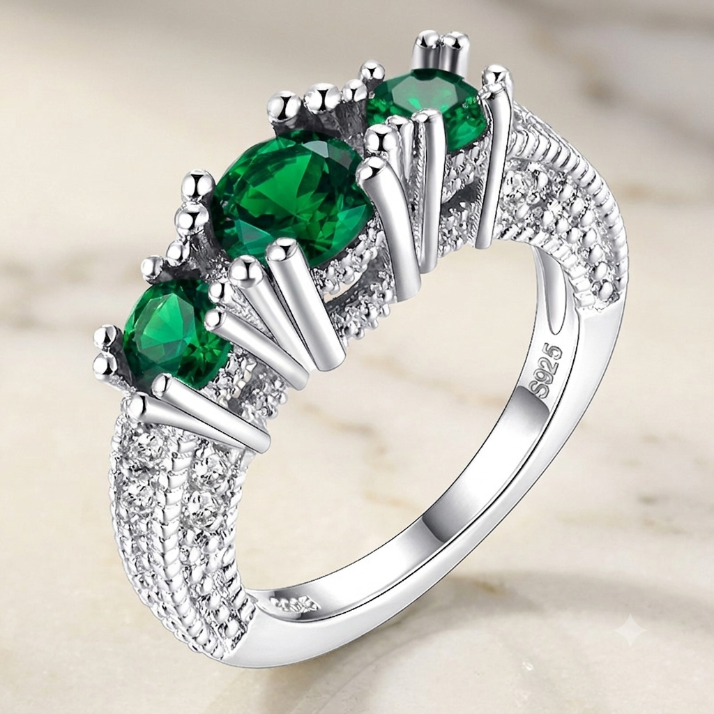 Elegant Red Stone Zircon Ring for Women