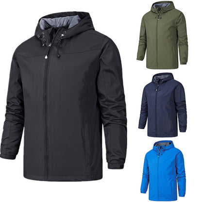 Men's Hooded Autumn Outdoor Jacket – Lightweight Casual Windbreaker