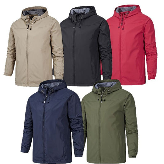 Men's Hooded Autumn Outdoor Jacket – Lightweight Casual Windbreaker