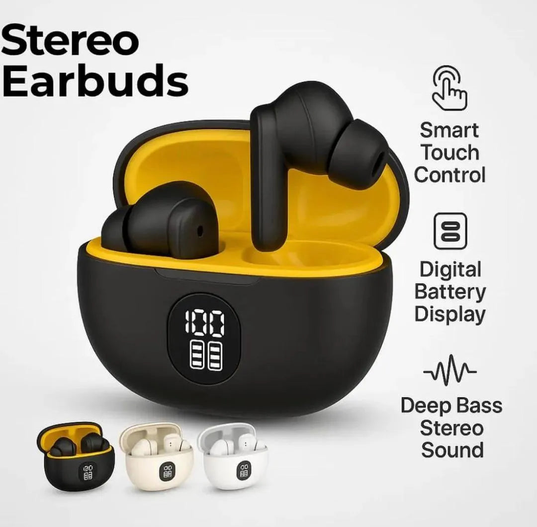 Premium Wireless Earbuds Bluetooth 5.3 – Smart Touch & Clear Sound