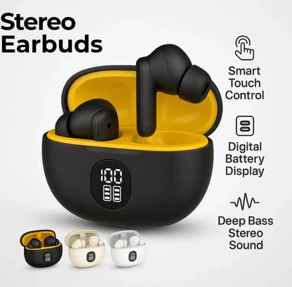 Premium Wireless Earbuds Bluetooth 5.3 – Smart Touch & Clear Sound