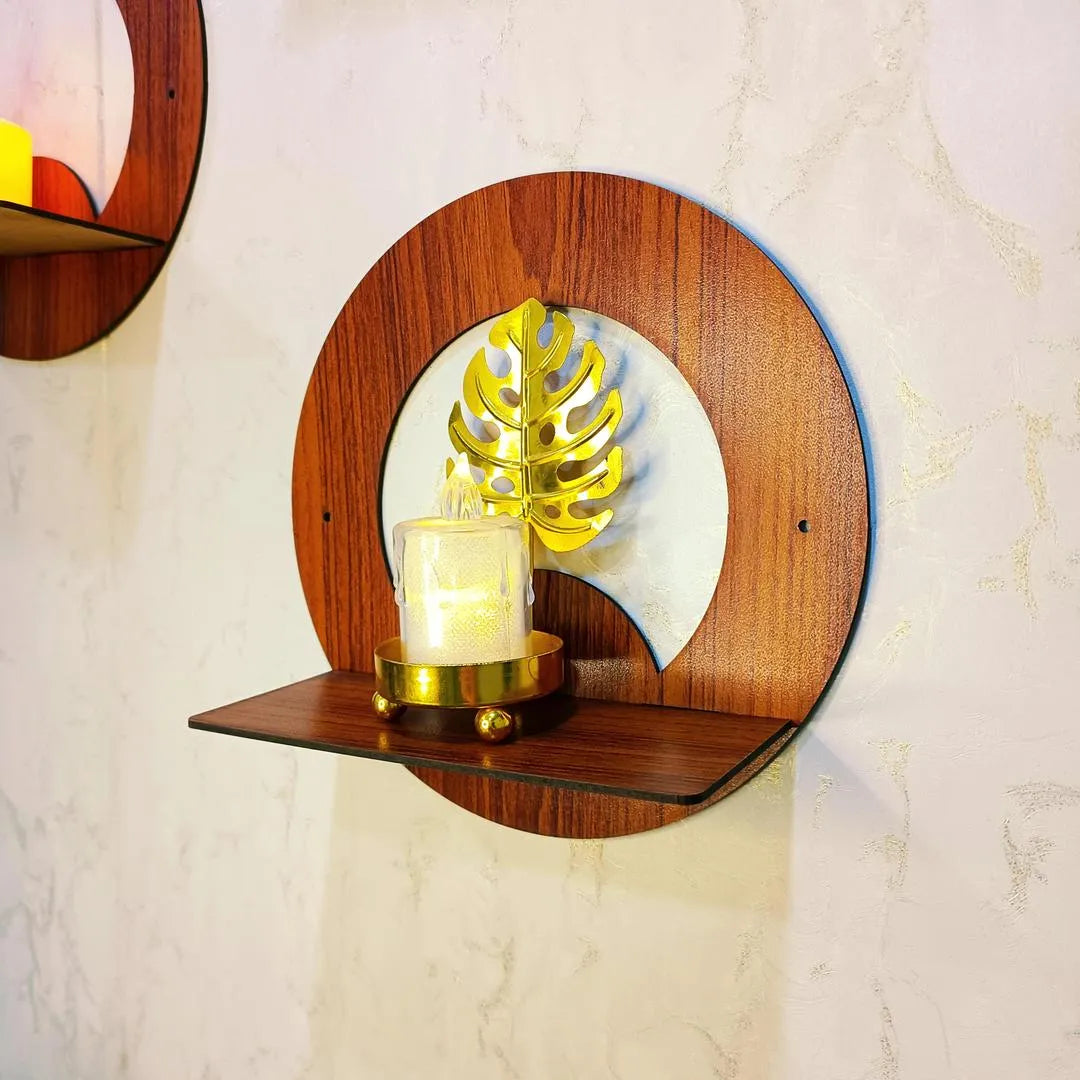 Modern Wooden Wall Shelves Set of 4 – Decorative MDF Floating Shelves