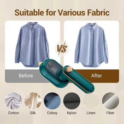 Portable Green Steam Iron – Fast & Convenient Garment Steamer
