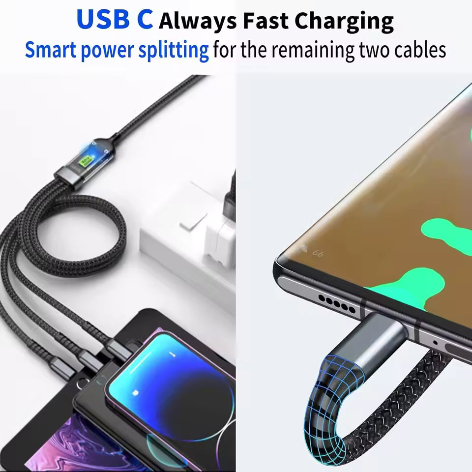 3-in-1 Fast Charging Cable – One Cable, Multiple Devices