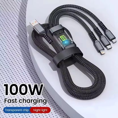 3-in-1 Fast Charging Cable – One Cable, Multiple Devices