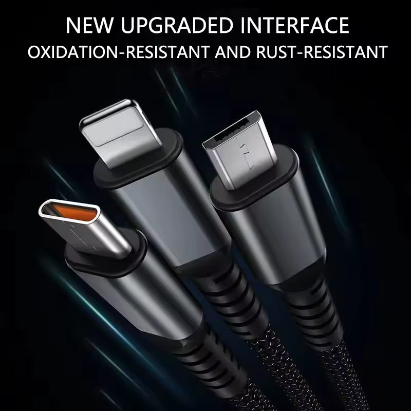 3-in-1 Fast Charging Cable – One Cable, Multiple Devices
