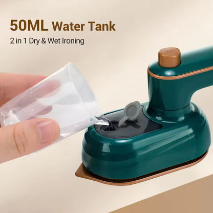 Portable Green Steam Iron – Fast & Convenient Garment Steamer