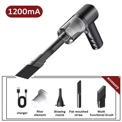3-in-1 Portable Car Vacuum Cleaner – Cordless Handheld Cleaning Tool