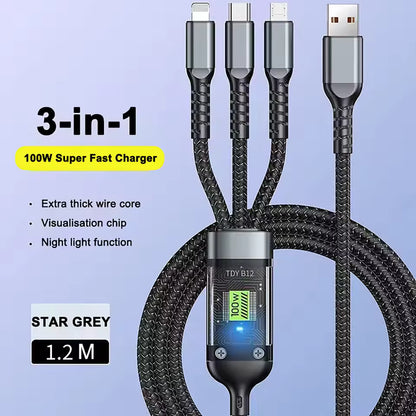 3-in-1 Fast Charging Cable – One Cable, Multiple Devices