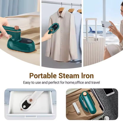 Portable Green Steam Iron – Fast & Convenient Garment Steamer